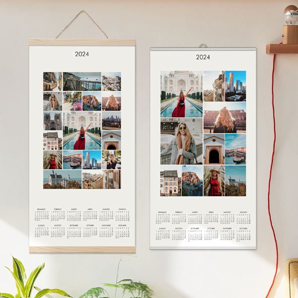 Calendario Collage Fotografico annuale poster Collage