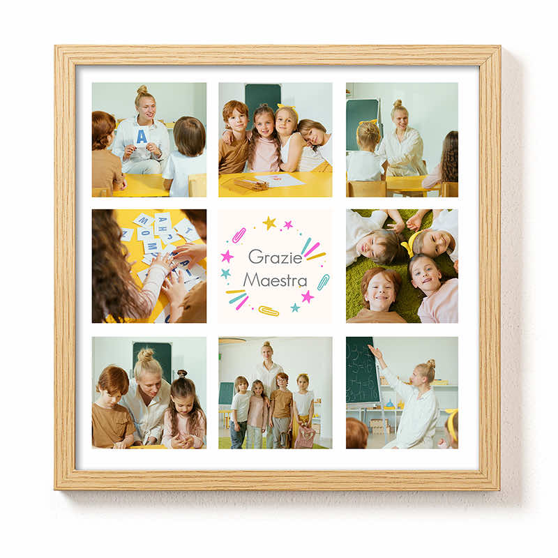 Quadro con foto Grazie Maestra