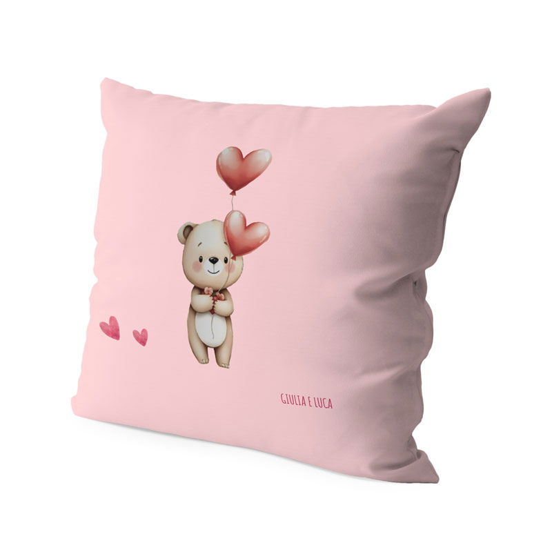 Cuscino Full Double Fronte Retro Love Teddy