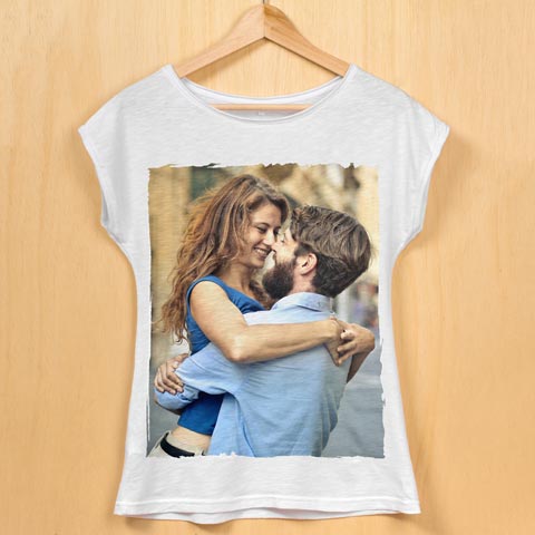 T-Shirts Moda Donna personalizzata Stampa magliette 100% cotone